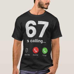T-shirt 67 Appelle Drôle Génération Z Argot Mème Écran de 