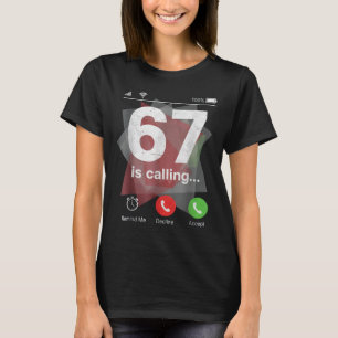 T-shirt 67 Appelle Drôle Génération Z Argot Mème Écran de