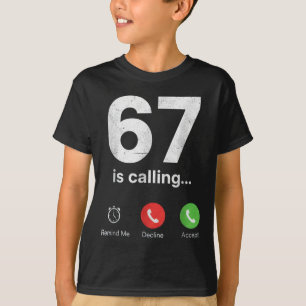 T-shirt 67 appelle une blague de mème d'argot Gen Z sur l'