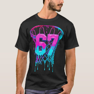 T-shirt 67 Basketball Drip Six Seven Drôle