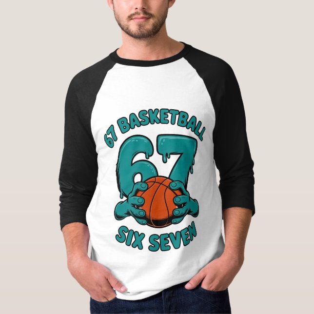 T-shirt 67 Basketball Six Seven Sports Meme (Devant)