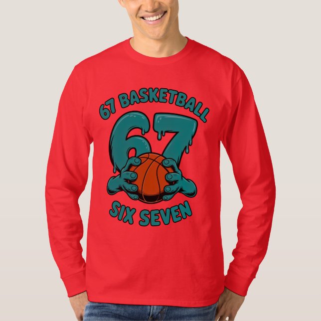 T-shirt 67 Basketball Six Seven Sports Meme (Devant)