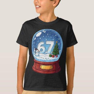 T-shirt 67 Boule à neige de Noël drôle Six Sept Meme 