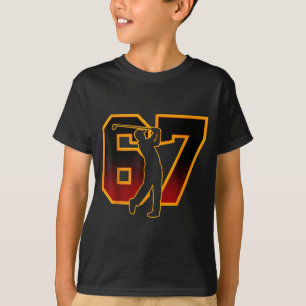 T-shirt 67 Brainrot Jeunesse Golf Drip - Drôle Enfants 67