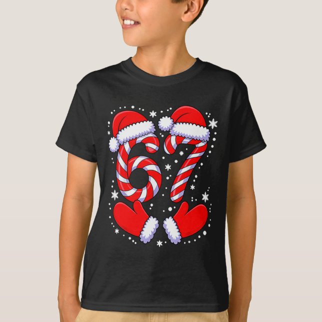 T-shirt 67 Candy Canes Santa  (Devant)