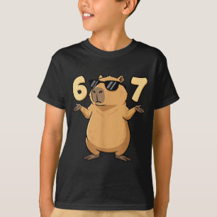 T-shirt 67 Capybara Meme 6 7 Esthétique pour enfants jeune