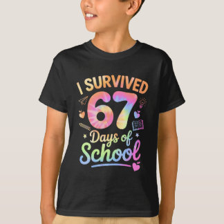 T-shirt 67 Days Of School Tie Dye 67th Day Of School Six S