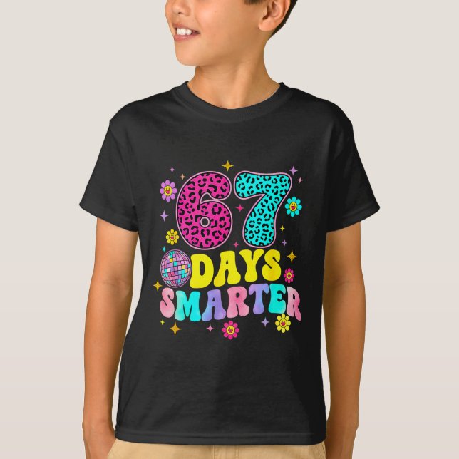T-shirt 67 Days Smarter School Funny 67 Teachers Students  (Devant)