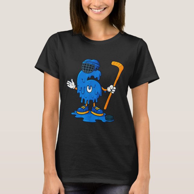 T-shirt 67 Drip Ice Cream Hockey Player  (Devant)