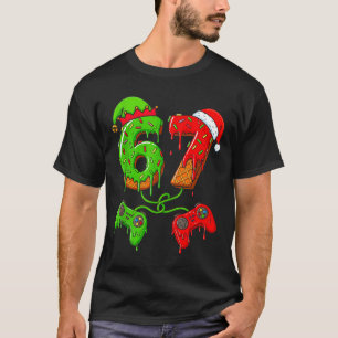 T-shirt 67 Glace Dégoulinante Mème Joueur Six Sept Noël B