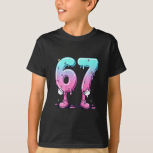 T-shirt 67 Glace qui Dégouline (ck) Six Sept Mème Pour Gen