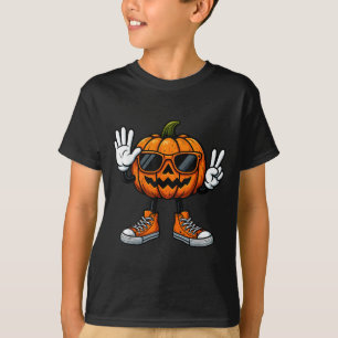 T-shirt 67 Halloween Citrouille Funny Brainrot mème enfant