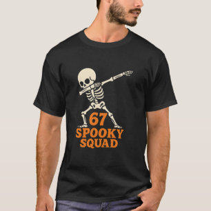 T-shirt 67 Halloween Mème 6 7 Nombres Six Sept Drôle Enfan