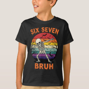 T-shirt 67 Halloween Mème Six Sept Nombres de squelette Dr