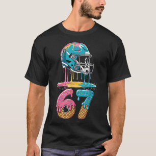 T-shirt 67 Joueur 67e Anniversaire Glace Football Américai