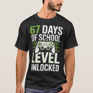T-shirt 67 jours de niveau d'école débloqué rétro