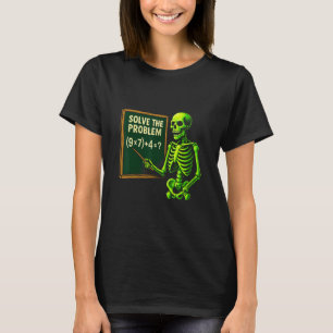 T-shirt 67 Math Halloween squelette Meme pour les enseigna