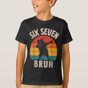 T-shirt 67 Meme 6 7 Dabbing Capyra Six Seven Bruh Drôle Bo