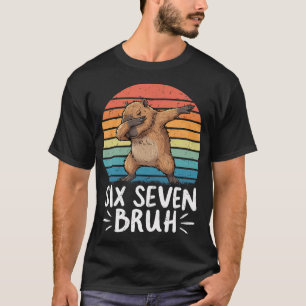 T-shirt 67 Meme Capybara Drôle Six Sept Bruh Capybara Pour