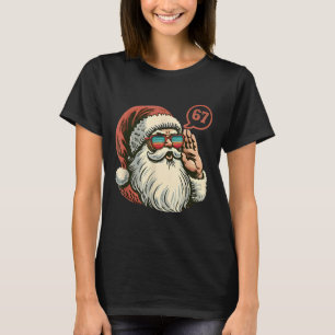 T-shirt 67 Meme Cool Santa Rétro Santa 6 7 Drôle Six Sept