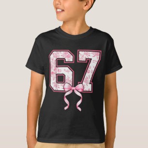 T-shirt 67 Mème Coquette Toile Nk Arc Drôle Six Sept Fille