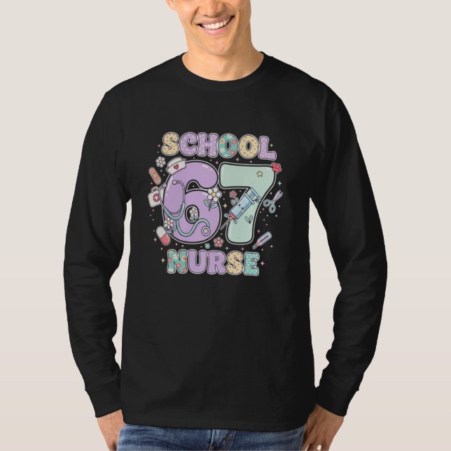 T-shirt 67 Meme Funny School Nurse Six Seven Meme Boys Gir (Devant)