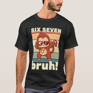 T-shirt 67 Meme Funny Six Seven Bruh Kids Boys Girls Dabbi