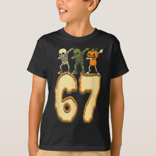 T-shirt 67 Meme Halloween 6 7 Nombres Six Sept Drôles Enfa