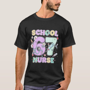 T-shirt 67 Meme Infirmière drôle Six Sept Meme Garçons Fil