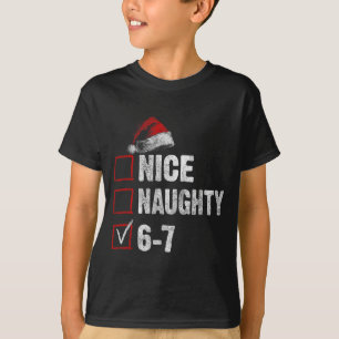 T-shirt 67 Meme Mignon Mauvais 67 Drôle de Noël Garçons Fi