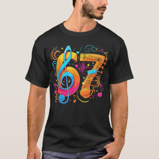 T-shirt 67 Mème Notes de Musique Drôles Si Sept fille vint