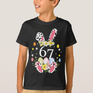 T-shirt 67 Mème Six Sept 6 7 Lapin Léopard Enfants Drôle P
