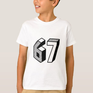 T-shirt 67 Meme Six Seven 6-7 Blague drôle d'Internet Vira