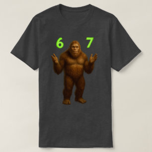 T-shirt 67 Meme Six Seven Bruh Bigfoot Personnalisé 6-7