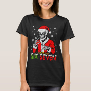 T-shirt 67 Meme Six Seven Squelette Père Noël Drôle Noël G