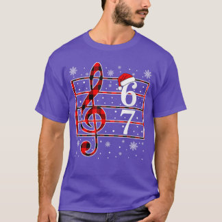 T-shirt 67 Musique Mème Argot Musicien Santa Profdemusique