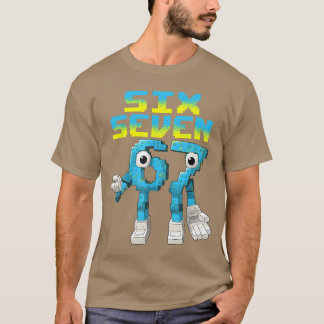 T-shirt 67 Si Seven 67 Drôle de cerveau italien Gaming Mem