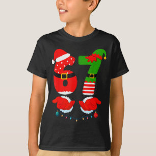 T-shirt 67 Six Seven 6 7 Mème Coutume Couple Noël Tapis