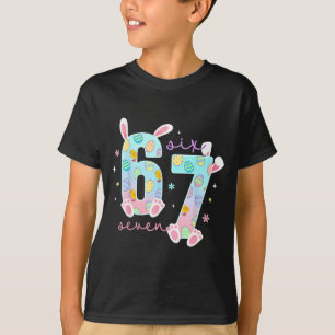 T-shirt 67 Six Seven Lapin de Pâques pour Filles Enfants G