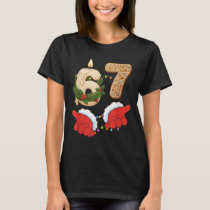 T-shirt 67 Six Seven Mème Bougie de Noël Gingerbread Gen