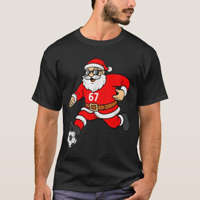 T-shirt 67 Soccer Santa Six Seven Meme Christmas Srt Men B (Devant)