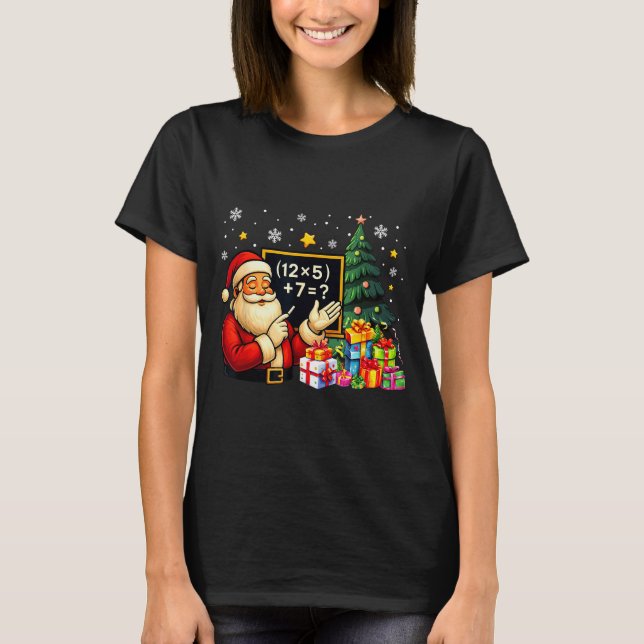 T-shirt 67 Teacher Santa Christmas Six Seven Meme Brainrot (Devant)