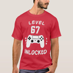 T-shirt 67e anniversaire de la famille de manette de joueu