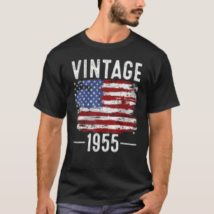 T-shirt 67e anniversaire drapeau américain drapeau Vintage