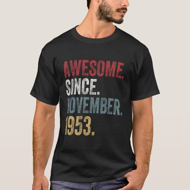 T-shirt 67E Anniversaire S Depuis Novembre 1953 67 Ans G (Devant)
