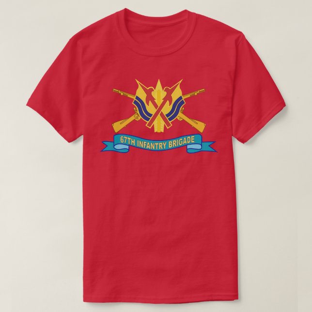 T-shirt 67e brigade d'infanterie avec Br DUI Ruban X (Design devant)