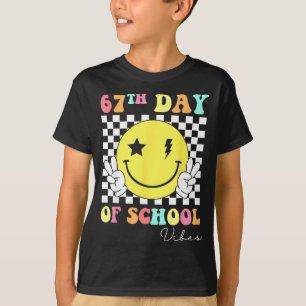 T-shirt 67e jour de l'école visage souriant 67 six sept mè