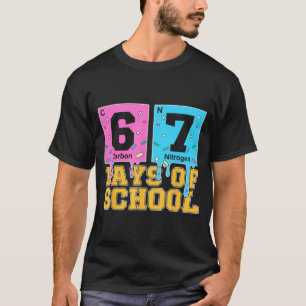 T-shirt 67e jour d'école enfants drôle meme six sept pério