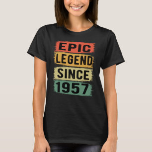 T-shirt 68 Ans Anniversaire 1957 Légende épique 68e annive
