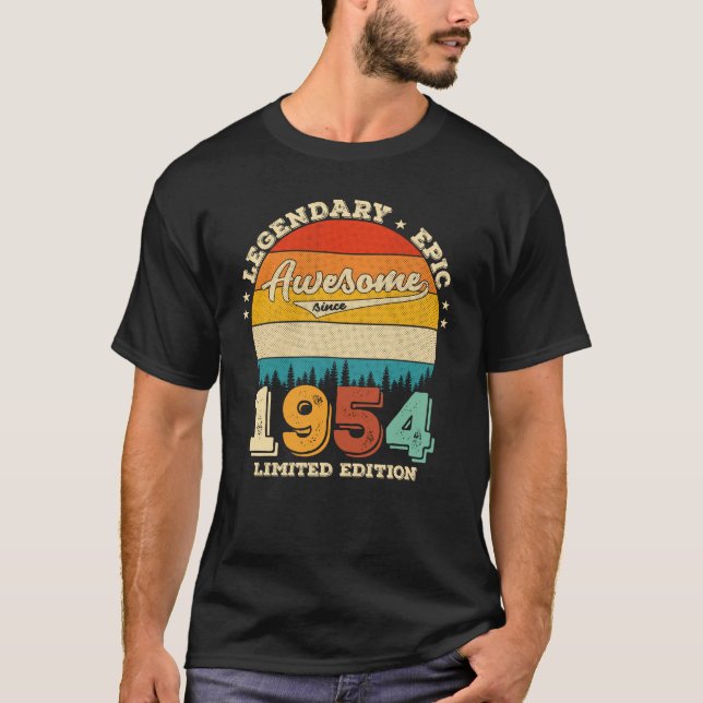 T-shirt 68 Ans Awesome depuis 1954 68e anniversaire Cadeau (Devant)